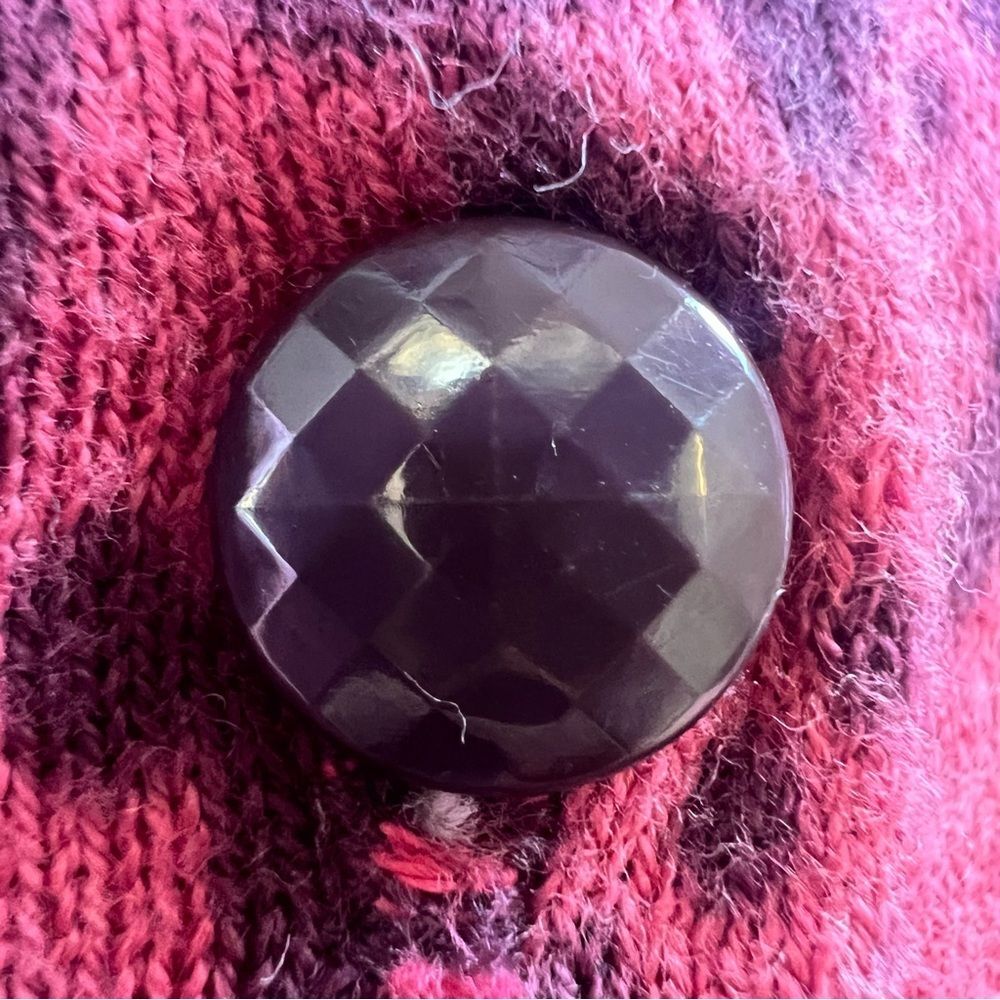 Halogen Women's Cotton Button Red Patterned Sweat… - image 4